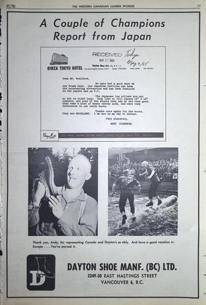   The Western Canadian Lumber Worker, Vol. XXXII, No. 10, 2nd Issue May 1965   , page 11