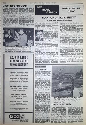   The Western Canadian Lumber Worker, Vol. XXXII, No. 9, 1st Issue May 1965   , page 3