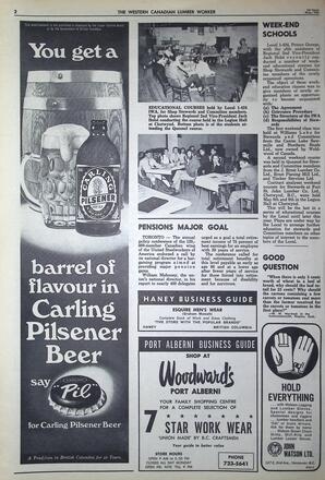   The Western Canadian Lumber Worker, Vol. XXXII, No. 9, 1st Issue May 1965   , page 2