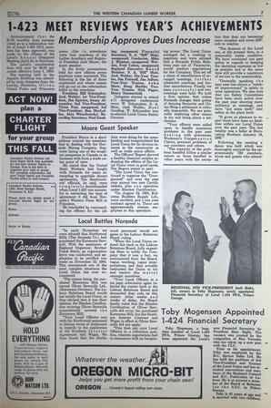   The Western Canadian Lumber Worker, Vol. XXXII, No. 8, 2nd Issue Apr. 1965   , page 7