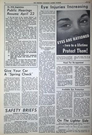   The Western Canadian Lumber Worker, Vol. XXXII, No. 6, 2nd Issue Mar. 1965   , page 6
