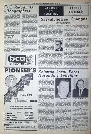   The Western Canadian Lumber Worker, Vol. XXXII, No. 6, 2nd Issue Mar. 1965   , page 4