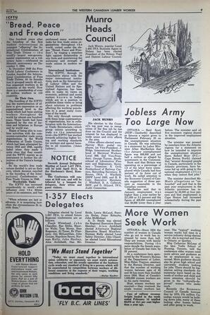   The Western Canadian Lumber Worker, Vol. XXXII, No. 5, 1st Issue Mar. 1965   , page 9