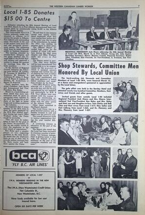   The Western Canadian Lumber Worker, Vol. XXXII, No. 5, 1st Issue Mar. 1965   , page 7