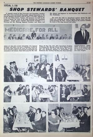   The Western Canadian Lumber Worker, Vol. XXXII, No. 3, 1st Issue Feb. 1965   , page 6