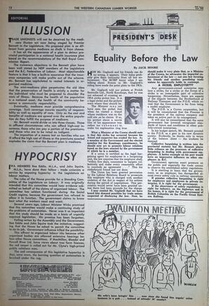   The Western Canadian Lumber Worker, Vol. XXXII, No. 2, 2nd Issue Jan. 1965   , page 12