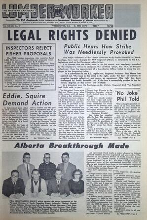   The Western Canadian Lumber Worker, Vol. XXXII, No. 2, 2nd Issue Jan. 1965   , page 1