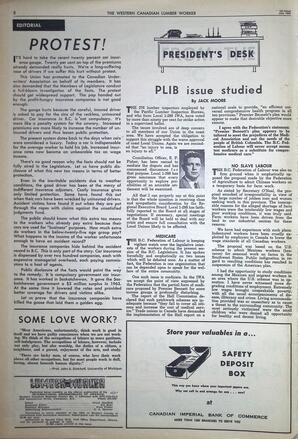   The Western Canadian Lumber Worker, Vol. XXXII, No. 1, 1st Issue Jan. 1965   , page 8