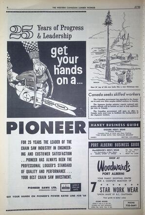   The Western Canadian Lumber Worker, Vol. XXXI, No. 23, 1st Issue Dec. 1964   , page 6