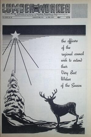   The Western Canadian Lumber Worker, Vol. XXXI, No. 23, 1st Issue Dec. 1964   , page 1