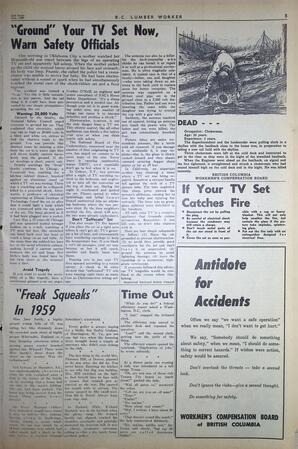   The B.C. Lumber Worker, Vol. XXVII, No. 2, 2nd Issue Jan. 1960   , page 5