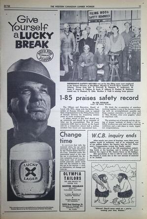   The Western Canadian Lumber Worker, Vol. XXXI, No. 22, 2nd Issue Nov. 1964   , page 11