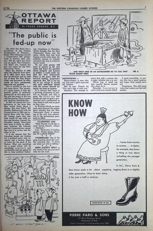   The Western Canadian Lumber Worker, Vol. XXXI, No. 21, 1st Issue Nov. 1964   , page 7