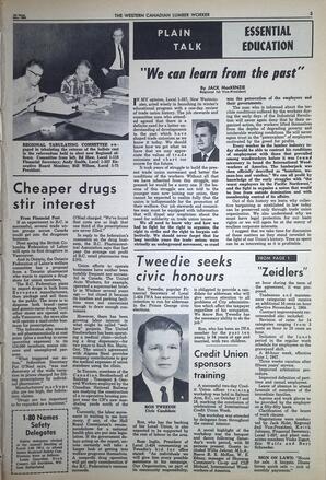   The Western Canadian Lumber Worker, Vol. XXXI, No. 21, 1st Issue Nov. 1964   , page 3