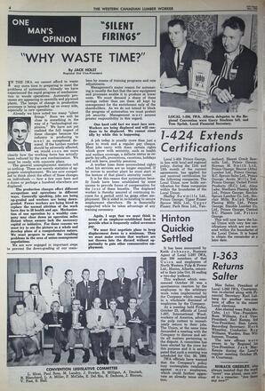   The Western Canadian Lumber Worker, Vol. XXXI, No. 20, 2nd Issue Oct. 1964   , page 4