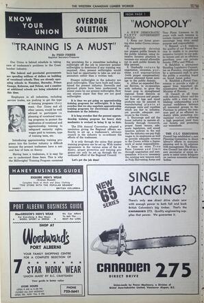   The Western Canadian Lumber Worker, Vol. XXXI, No. 20, 2nd Issue Oct. 1964   , page 2