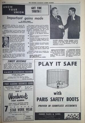   The Western Canadian Lumber Worker, Vol. XXXI, No. 19, 1st Issue Oct. 1964   , page 7