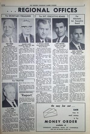   The Western Canadian Lumber Worker, Vol. XXXI, No. 19, 1st Issue Oct. 1964   , page 5