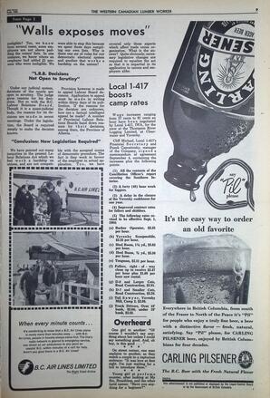   The Western Canadian Lumber Worker, Vol. XXXI, No. 18, 2nd Issue Sep. 1964   , page 9