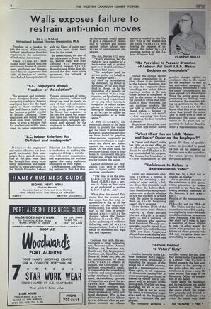   The Western Canadian Lumber Worker, Vol. XXXI, No. 18, 2nd Issue Sep. 1964   , page 2