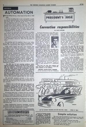   The Western Canadian Lumber Worker, Vol. XXXI, No. 17, 1st Issue Sep. 1964   , page 8