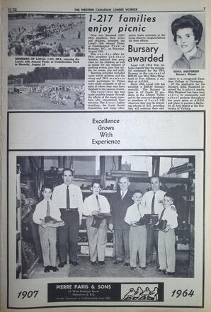   The Western Canadian Lumber Worker, Vol. XXXI, No. 16, 2nd Issue Aug. 1964   , page 7