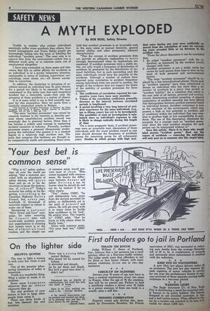   The Western Canadian Lumber Worker, Vol. XXXI, No. 16, 2nd Issue Aug. 1964   , page 6