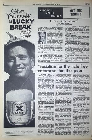   The Western Canadian Lumber Worker, Vol. XXXI, No. 16, 2nd Issue Aug. 1964   , page 4