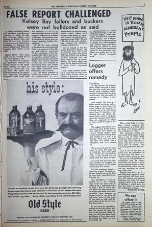   The Western Canadian Lumber Worker, Vol. XXXI, No. 14, 2nd Issue Jul. 1964   , page 7