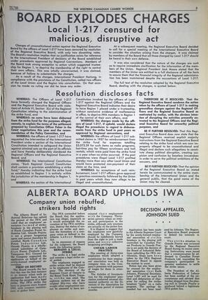   The Western Canadian Lumber Worker, Vol. XXXI, No. 14, 2nd Issue Jul. 1964   , page 3