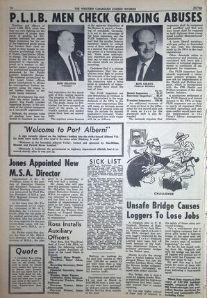   The Western Canadian Lumber Worker, Vol. XXXI, No. 12, 2nd Issue Jun. 1964   , page 12