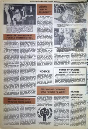   The Western Canadian Lumber Worker, Vol. XLVII No. 1, Jan. 1979   , page 2