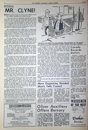   The Western Canadian Lumber Worker, Vol. XXXI, No. 12, 2nd Issue Jun. 1964   , page 4