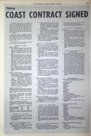   The Western Canadian Lumber Worker, Vol. XXXI, No. 12, 2nd Issue Jun. 1964   , page 2
