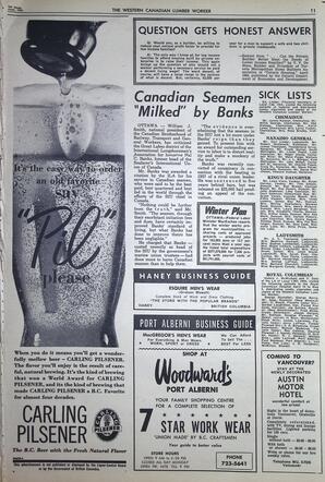   The Western Canadian Lumber Worker, Vol. XXXI, No. 11, 1st Issue Jun. 1964   , page 11