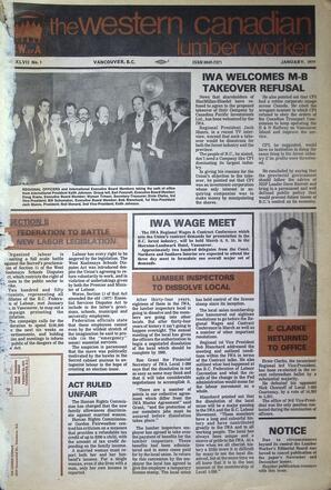   The Western Canadian Lumber Worker, Vol. XLVII No. 1, Jan. 1979   , page 1