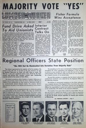   The Western Canadian Lumber Worker, Vol. XXXI, No. 11, 1st Issue Jun. 1964   , page 1