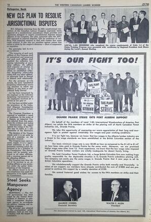   The Western Canadian Lumber Worker, Vol. XXXI, No. 8, 2nd Issue Apr. 1964   , page 12