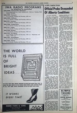   The Western Canadian Lumber Worker, Vol. XXXI, No. 8, 2nd Issue Apr. 1964   , page 9