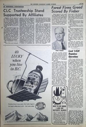   The Western Canadian Lumber Worker, Vol. XXXI, No. 8, 2nd Issue Apr. 1964   , page 8
