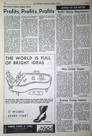   The Western Canadian Lumber Worker, Vol. XXXI, No. 7, 1st Issue Apr. 1964   , page 10
