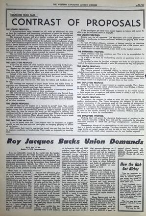   The Western Canadian Lumber Worker, Vol. XXXI, No. 6, 2nd Issue Mar. 1964   , page 2