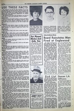   The Western Canadian Lumber Worker, Vol. XXXI, No. 5, 1st Issue Mar. 1964   , page 11
