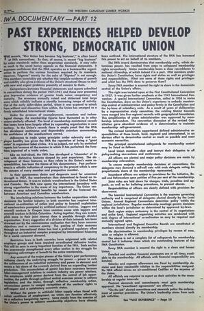   The Western Canadian Lumber Worker, Vol. XXXI, No. 5, 1st Issue Mar. 1964   , page 9