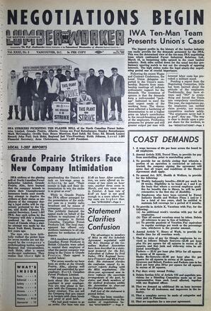   The Western Canadian Lumber Worker, Vol. XXXI, No. 5, 1st Issue Mar. 1964   , page 1