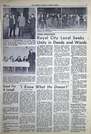   The Western Canadian Lumber Worker, Vol. XXXI, No. 4, 2nd Issue Feb. 1964   , page 11