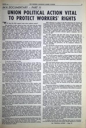   The Western Canadian Lumber Worker, Vol. XXXI, No. 4, 2nd Issue Feb. 1964   , page 9