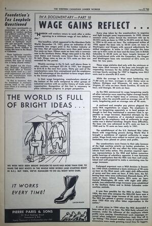   The Western Canadian Lumber Worker, Vol. XXXI, No. 3, 1st Issue Feb. 1964   , page 8