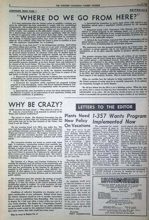   The Western Canadian Lumber Worker, Vol. XXXI, No. 3, 1st Issue Feb. 1964   , page 4