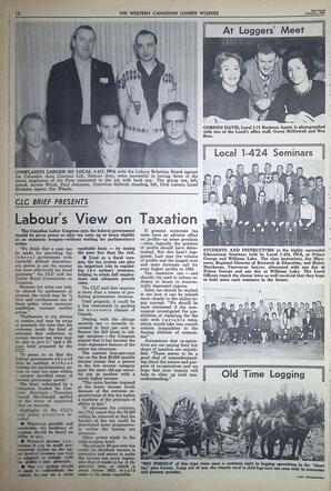   The Western Canadian Lumber Worker, Vol. XXXI, No. 2, 2nd Issue Jan. 1964   , page 12